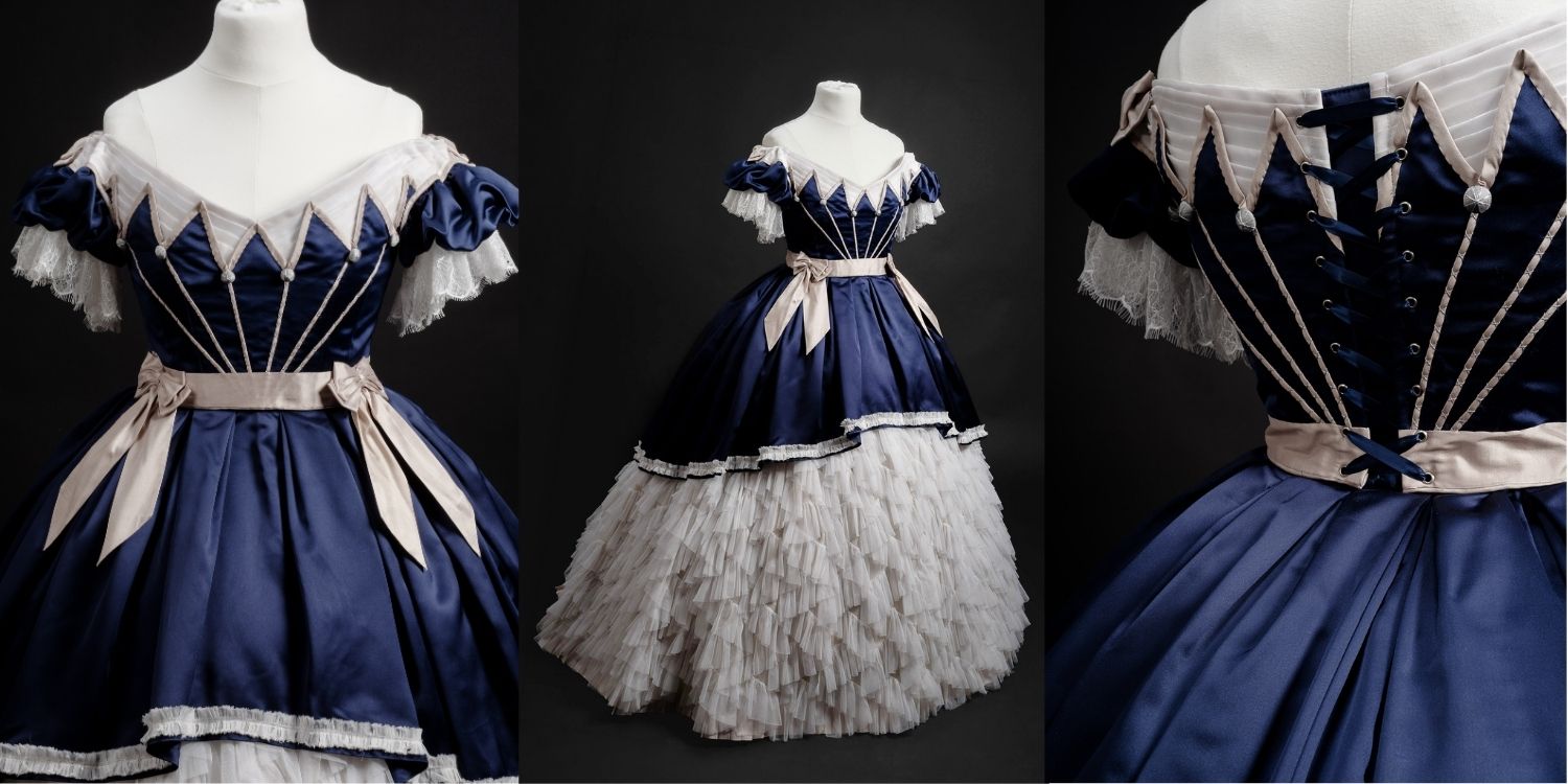 Robe de bal crinoline elliptique