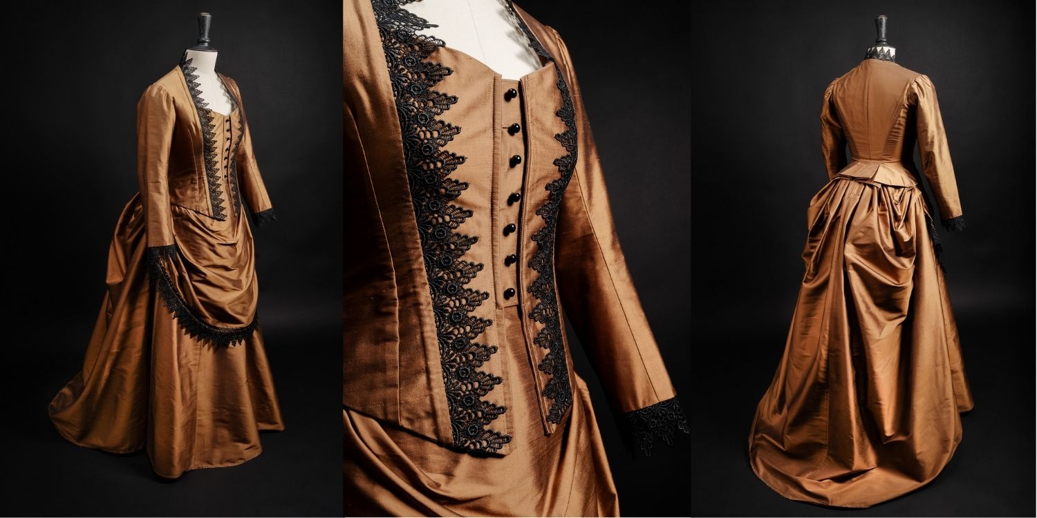 Robe à tournure de jour steampunk