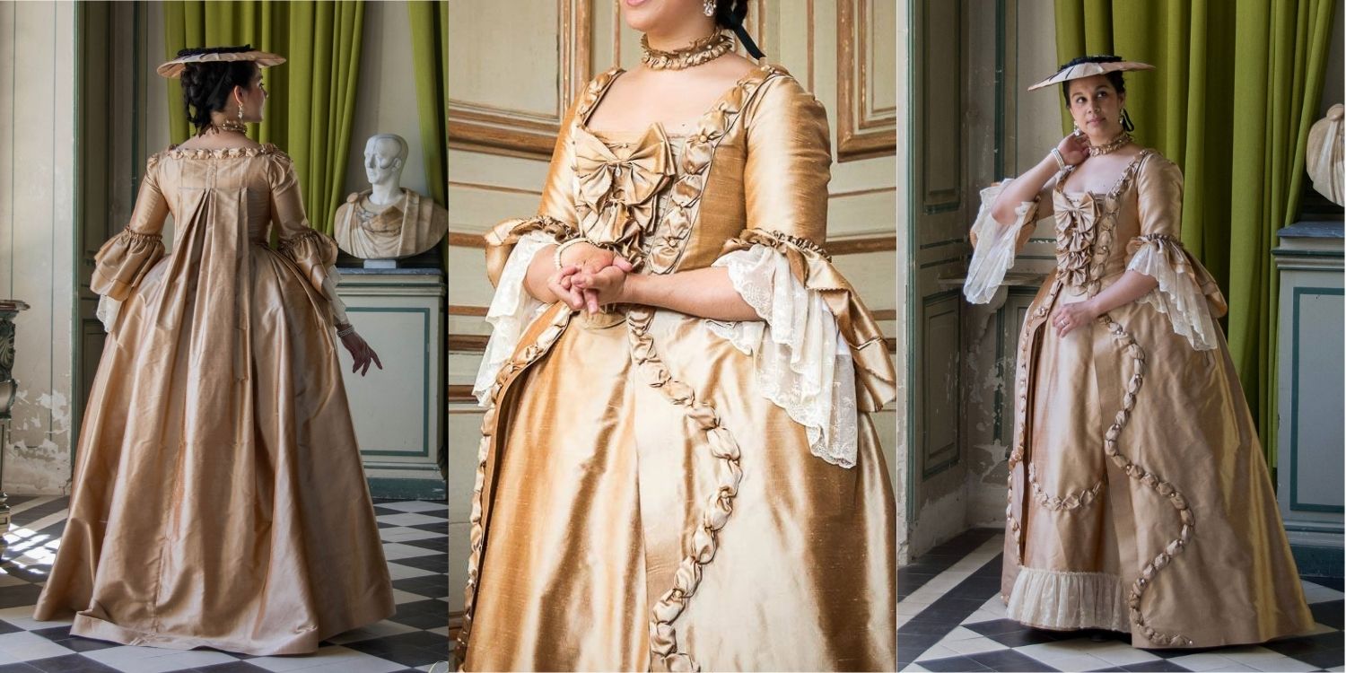 Robe à la française soie