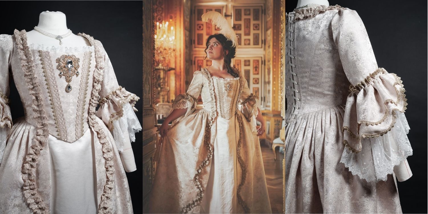 Robe ajustée rococo