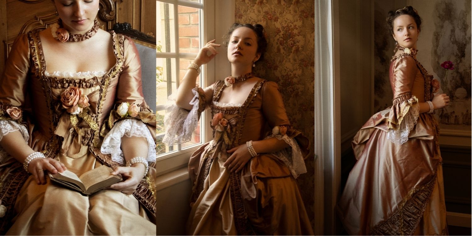 Robe rococo 1760 soie